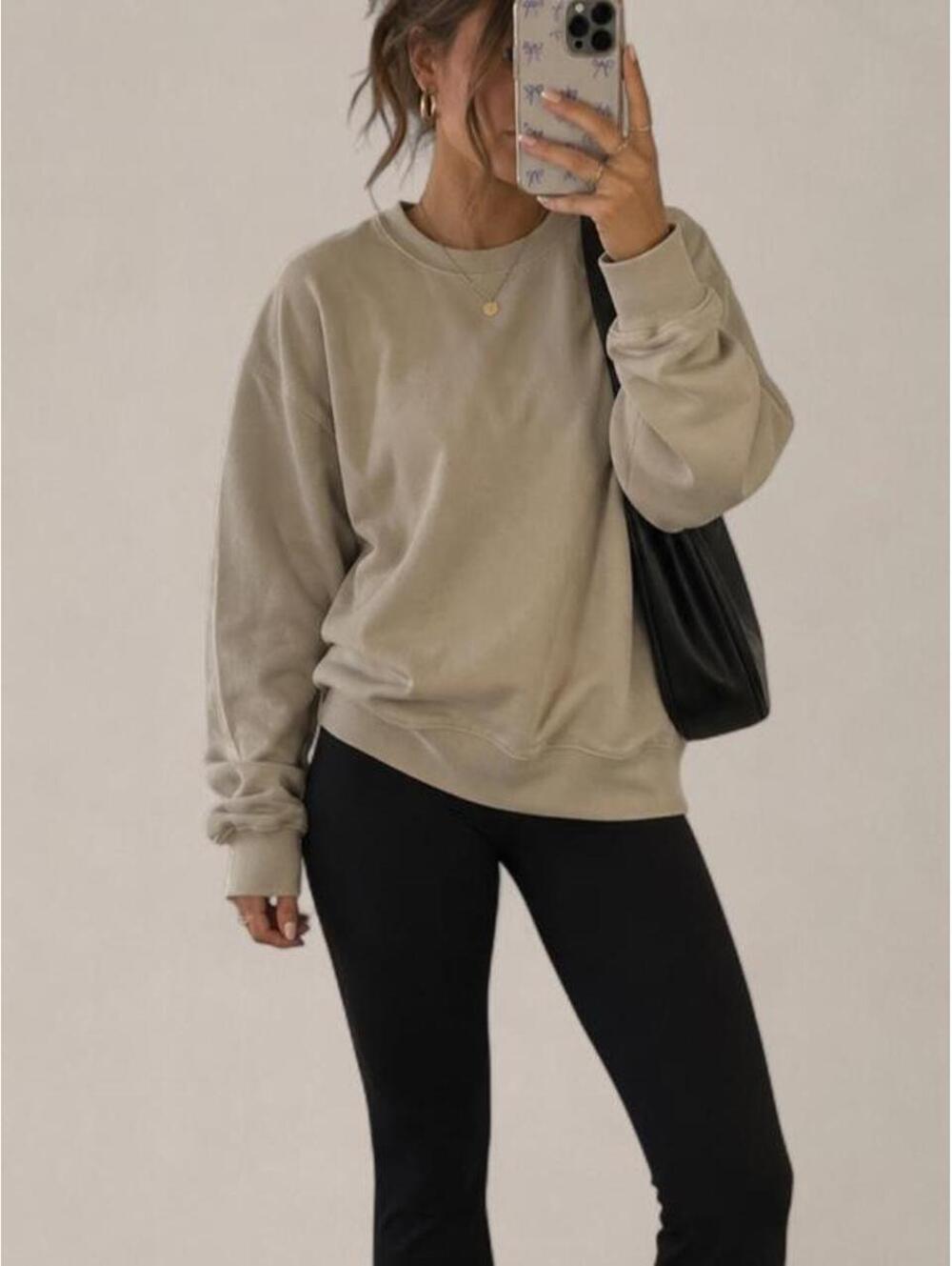 NWT H&M Men’s Beige Loose Fit Sweatshirt Medium